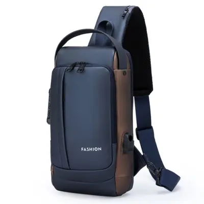 Image de Sac Homme Anti-Vol avec Verrouillage USB - Sécurité & Style