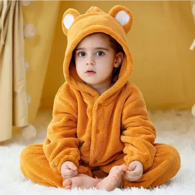 Image de Combinaison bébé garçon animaux mignons - Hiver douillet