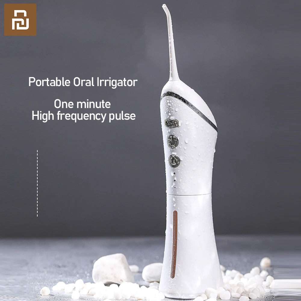Imagen de YOUPIN-irrigador Oral de agua, blanqueamiento Dental eléctrico, recargable por USB, cuidado de encías, escalador de dientes de chorro inalámbrico portátil, nuevo