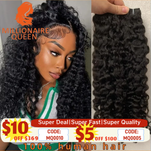 Image of Premium Burmese Curly Virgin Human Hair Bundles – Raw Vietnamese Remy Hair Extensions for Full Head Coverage, Grade 3C4A, Natural Texture