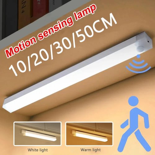 Afbeelding van Draadloos LED Nachtlampje met Bewegingssensor – Oplaadbare Type-C Lamp voor Kast, Garderobe, Trap en Keuken