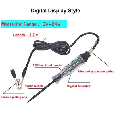 Image de Testeur de Circuit Auto 6V/12V/24V - Diagnostic Rapide et Précis