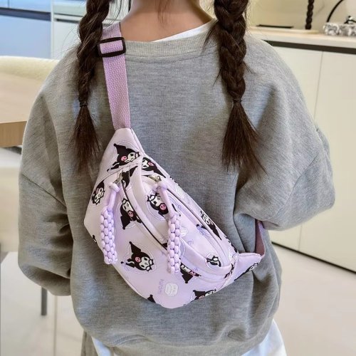 Zdjęcie Torebka na ramię Sanrio z motywem Kuromi, Cinnamoroll i My Melody – elegancka saszetka na pas, portmonetka dla dziewczynki, idealny prezent dla fanów Hello Kitty
