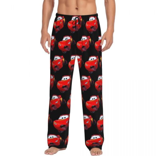 Immagine di Pantaloni pigiama da uomo con stampa personalizzata Lightning McQueen Ahh Pantaloni da notte per indumenti da notte a fu