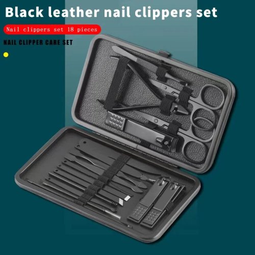 Image of Complete Professional Nail Care Kit with Diagonal Clippers, Ear Pick, Dead Skin Remover & Travel Case – Premium Pedicure Tools for At-Home Manicures