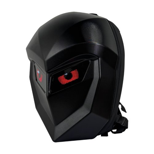 Immagine di Zaino LED per Uomo e Donna con Casco Integrato, Bluetooth, Impermeabile, Ideale per Ciclismo, Moto e Viaggi d’Affari – Zaino da Laptop con Design Moderno e Funzionale