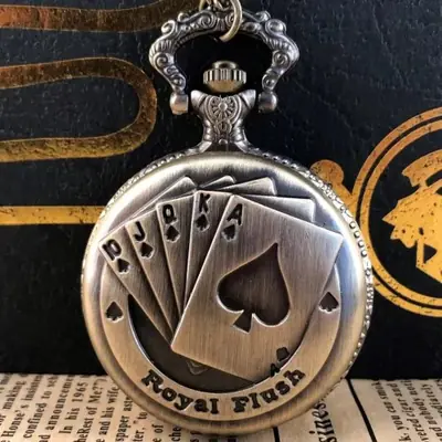 Image de Montre de Poche Vintage Poker - Cadeau Original