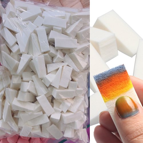 Image de Brosse à Ongles Éponge Triangulaire pour Effet Dégradé