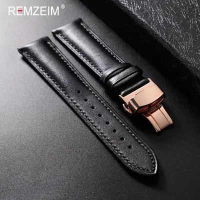 Image de Bracelet Montre Cuir 18-22mm - Style Décontracté