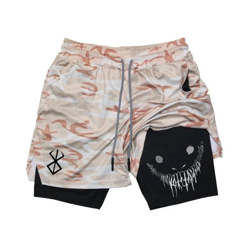 Imagen de Pantalones cortos deportivos 2 en 1 para hombre, Shorts de secado rápido para correr, entrenamiento de gimnasio y Fitness, doble cubierta, Verano