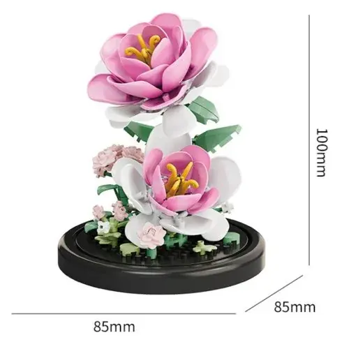 Image de Micro Blocs de Construction Fleurs en Pot - Jouet Éducatif