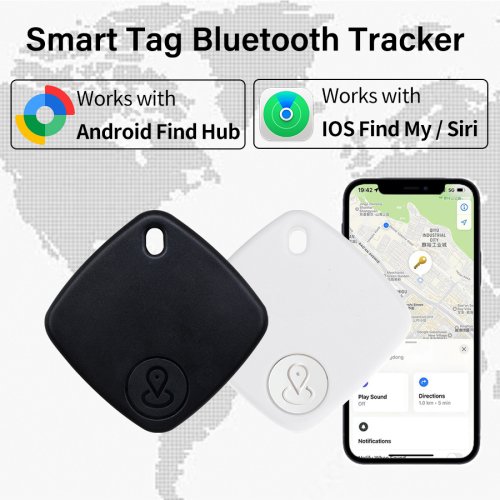 Imagen de Rastreador GPS con Etiqueta Inteligente Bluetooth para iOS y Android – Localizador Global Antipérdida para Equipaje, Mascotas, Llaves y Coche