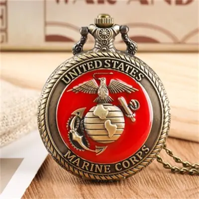 Image de Montre de Poche US Marines Vintage - Cadeau Éducatif pour Enfants