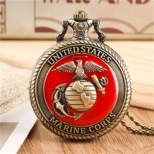 Image de Montre de Poche US Marines Vintage - Cadeau Éducatif pour Enfants