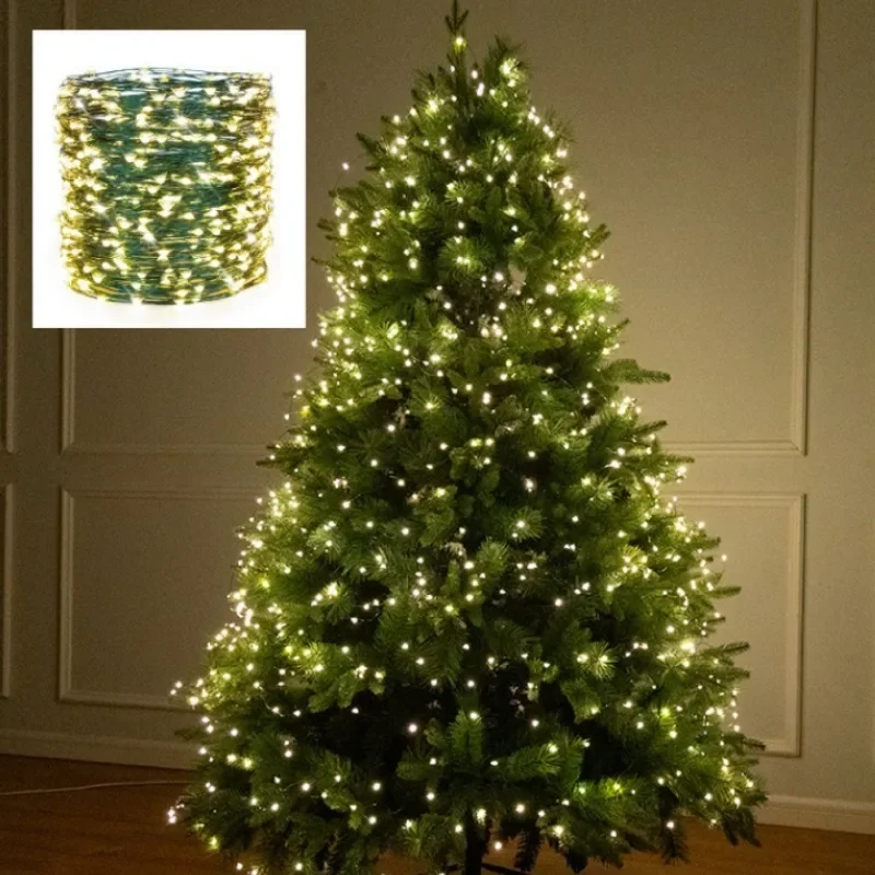 Immagine di Luci natalizie a LED 5M/10M/20M/30M Ghirlanda di luci fata in filo di rame verde con telecomando USB per la decorazione natalizia