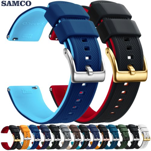 Immagine di Cinturino per Orologio in Silicone con Sgancio Rapido - Compatibile con Huawei, Samsung Galaxy, Garmin e Altri Smartwatch - Disponibile in 18mm, 20mm, 22mm