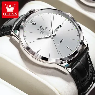 Image de Montre Homme Luxe Étanche - Quartz, Cuir, Date & Lumineux