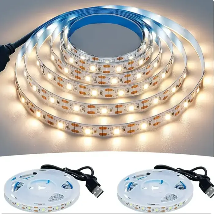 Image de Bande LED USB 5V Blanc Chaud - Éclairage TV & Déco Intérieur