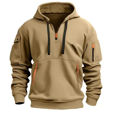 Image de Sweat à Capuche Polaire Multipoche - Grande Taille Unisexe