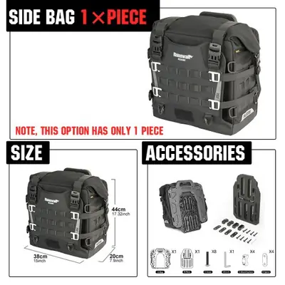 Image de Sac de Sacoche Latérale Moto Étanche 35L Rhinowalk