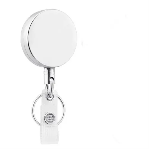 Image de Badge Rétractable Luxe en Alliage de Zinc - Lanière Métallique Élégante