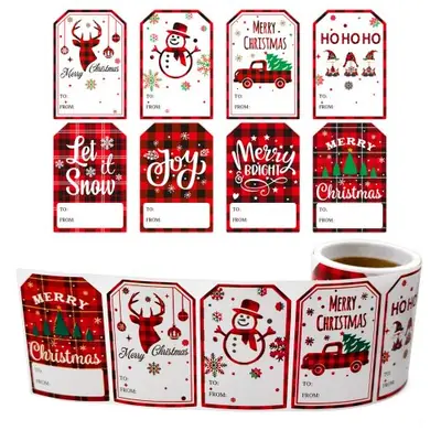 Image de Étiquettes de Noël - 100 Autocollants Festifs