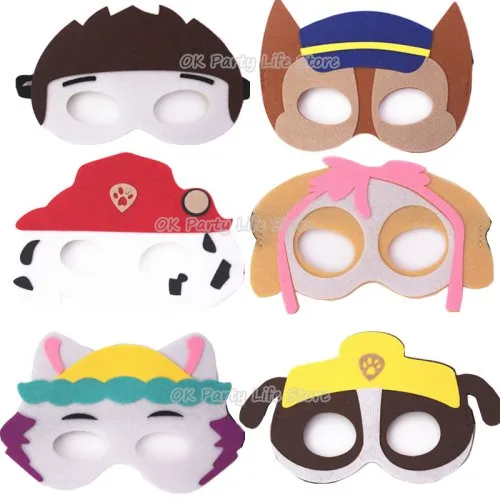 Pluche masker - 6pcs