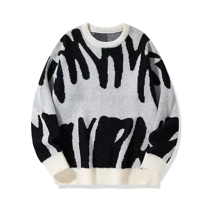 Image de Pull Homme Col Rond Imprimé - Décontracté & Confortable