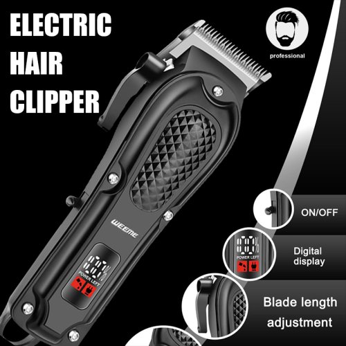 Imagen de Cortadora de Pelo Eléctrica Inalámbrica Profesional con Carga Rápida USB, Afeitadora Portátil para Hombres, Ideal para Peluqueros y Uso en Casa