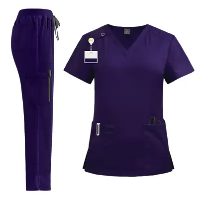 Image de Uniforme Médical Femme - Ensemble Haut & Pantalon Multicolore