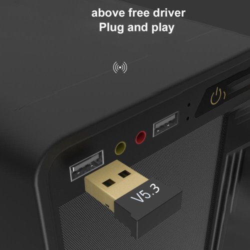 Afbeelding van Draadloze USB Bluetooth 5.3 Adapter – Hoge snelheid, muziektransmissie & audio-ontvanger voor PC, laptop en oortelefoon
