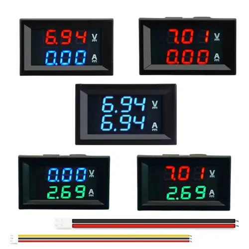Image de Voltmètre Ampèremètre Numérique LED pour Voiture et Moto