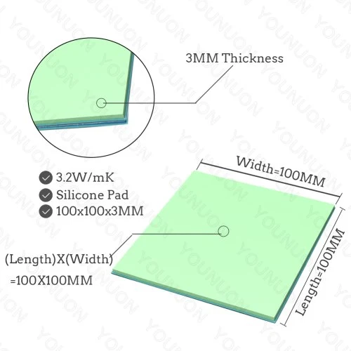 2PCS 100X3MM verde