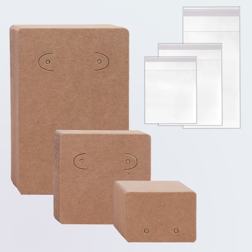 Afbeelding van 50x Zelfklevende Oorbellen Display Zakjes - DIY Sieraden Verpakking