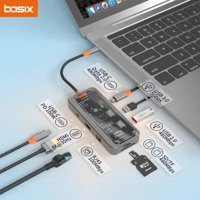 Image de Hub USB-C 4K 30Hz - Charge rapide 100W pour MacBook, iPad & PC