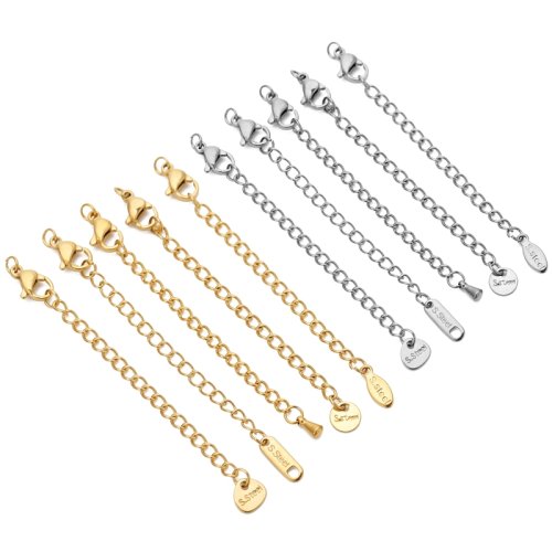 Image de Chaînes d'Extension Acier Inoxydable - Kit DIY Bijoux