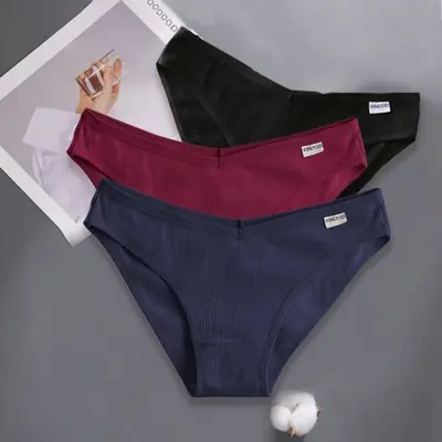 Image de Culottes Sexy en Coton - Ensemble de 3 Pièces