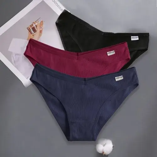 Image de Culottes Sexy en Coton - Ensemble de 3 Pièces