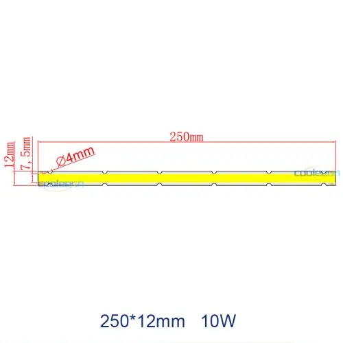 250x12 mm 10 W