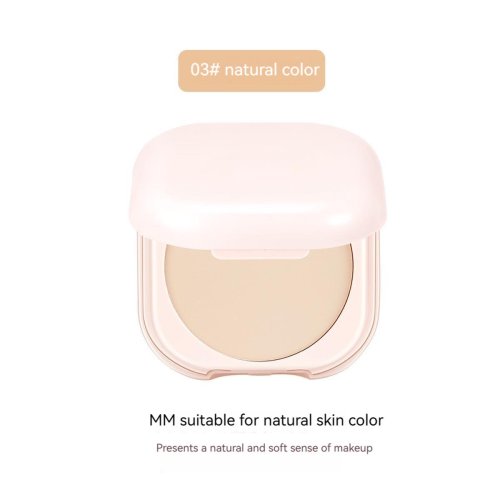 Imagen de Polvo Fijador Natural para Control de Brillo y Aceite con Espejo - Maquillaje Compacto Portátil en Tono de Piel