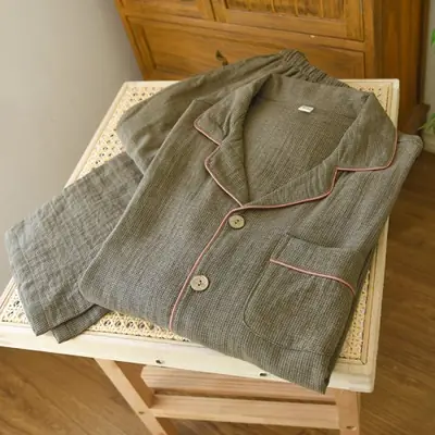 Image de Pyjama Homme Confortable en Coton Double Couche