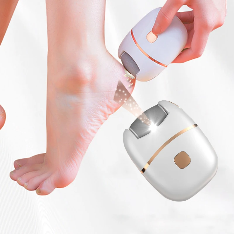 Image of Natural Leather Care Electric Foot Grinder with Rechargeable Design and Dual-Thickness Polishing Heads for Smooth, Professional Results