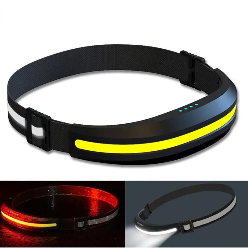 Afbeelding van Draagbare COB-koplamp Oplaadbaar rood en wit licht Werklamp Outdoor Camping Nachtlopen Schijnwerper Vissen Koplamp