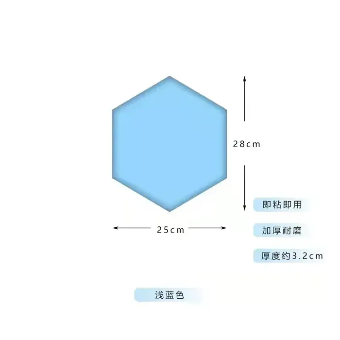 Image de Tête de Lit Hexagonale Décorative Auto-Adhésive