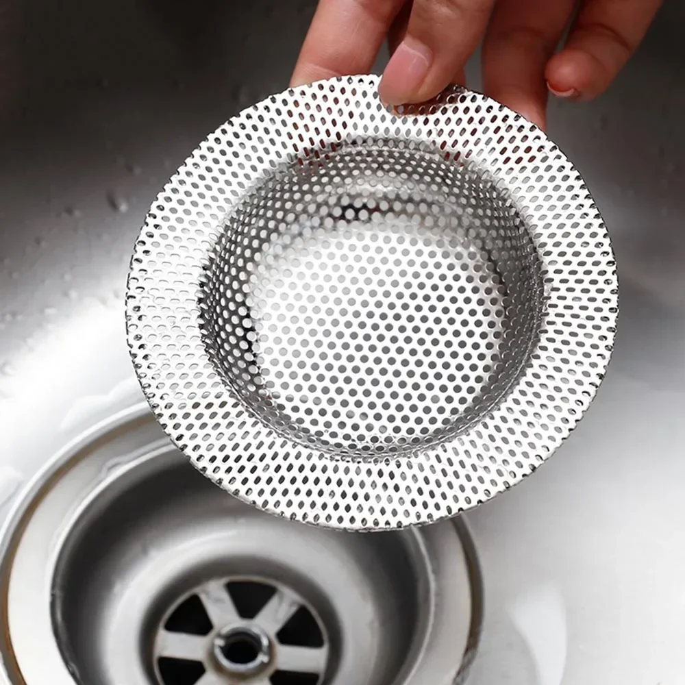 Imagen de Filtro de pelo para lavabo de baño y fregadero de cocina en acero inoxidable, drenaje de suelo antibloqueo, accesorio duradero para el hogar