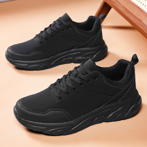 Immagine di Scarpe da ginnastica da uomo autunnali Scarpe casual con suola spessa Scarpe sportive ammortizzanti da uomo Scarpe da passeggio impermeabili per esterni Taglie forti 39-48