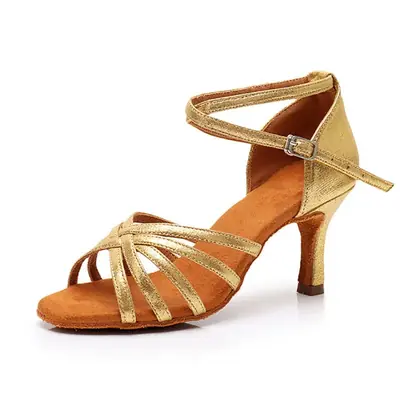 Image de Chaussures de Danse Latine Femme - Talon 5-7 cm Satin Sans Nœud