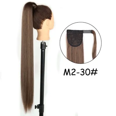 Image de Queue de Cheval Synthétique Blonde 34 Pouces - Extension Lisse & Aérienne