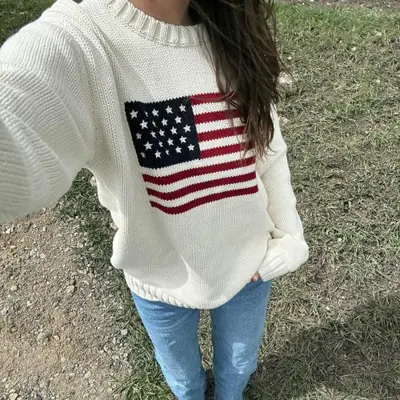 Image de Pull Étoiles & Rayures - Style Décontracté Automne-Hiver