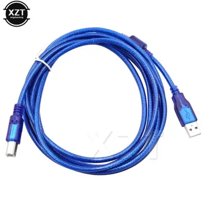 Image de Câble USB Imprimante Haute Vitesse - Bleu Transparent
